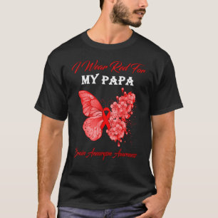Butterfly Ich trage Rot für mein Papa-Gehirn Aneur T-Shirt