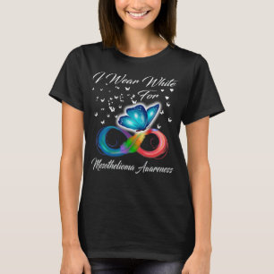 Butterfly Ich trage Weiß wegen Mesotheliom Bewusst T-Shirt