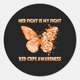 Butterfly ihr Kampf ist mein Kampf Rsd Crps Bewuss Runder Aufkleber