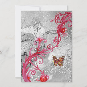 BUTTERFLY IN GLITZERN 2 ,Elegantes Hochzeitsfest P Einladung