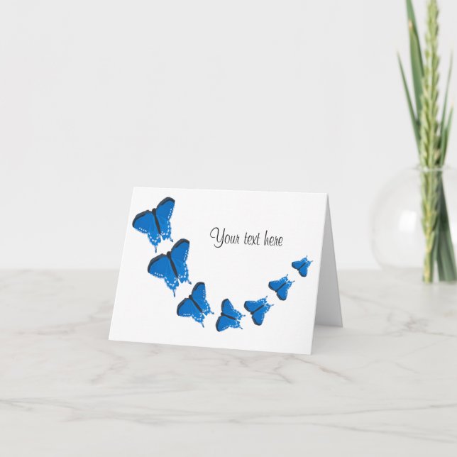 Butterfly-individuell anpassbare Note Card (Vorderseite)