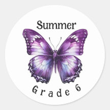 Butterfly Individuelle Name Grade School Sticker L
