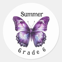 Butterfly Individuelle Name Grade School Sticker L