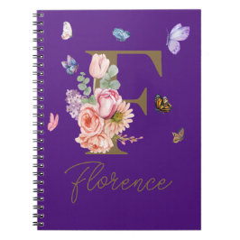 Butterfly Initial Personalisiert Journal Notizblock