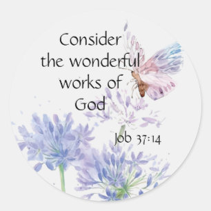 Butterfly Inspirational Quote Garden Flowers Runder Aufkleber