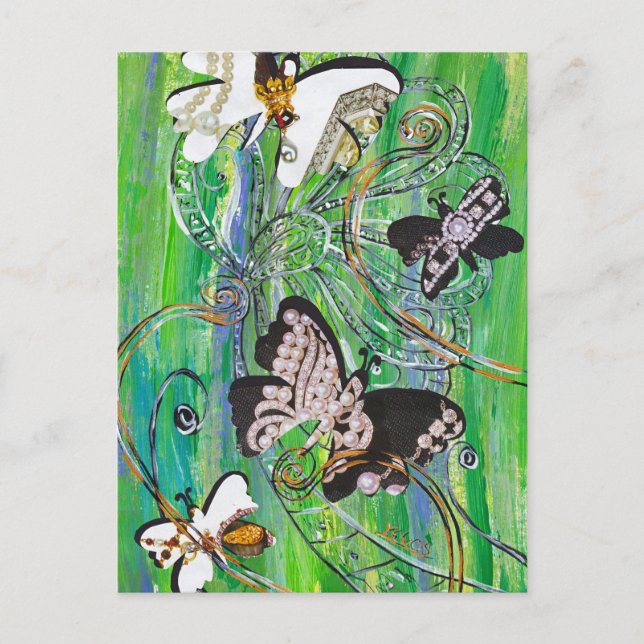 Butterfly Jewels Postcard Postkarte (Vorderseite)