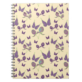Butterfly Join Cream Spiral-Bound Notebook Notizblock