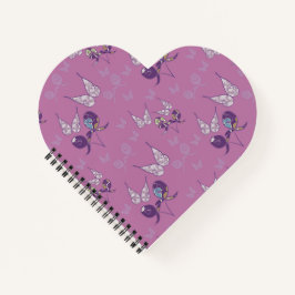 Butterfly Joy Heart Shaped Spiral-Bound Notebook Notizbuch