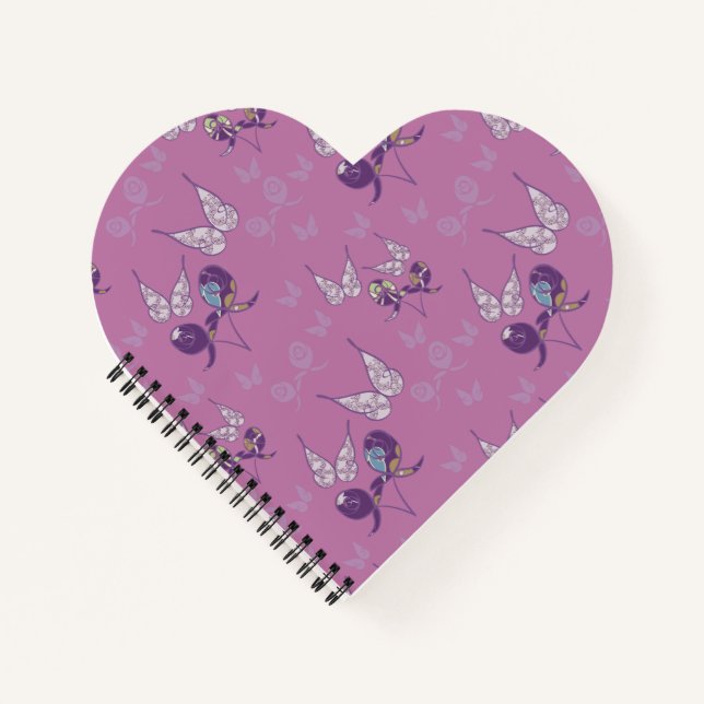 Butterfly Joy Heart Shaped Spiral-Bound Notebook Notizbuch (Vorderseite)