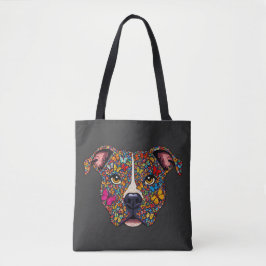 Butterfly Kaleidoscope Pitbull Portrait -Bully Mom