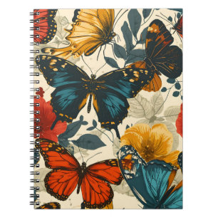 Butterfly Kaleidoskop: Vintage Postkarte Notizblock