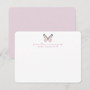 Butterfly Kinderzimmer Baby Note Stationcard Mitteilungskarte