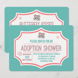 Butterfly Kisses & Adoption wünscht Adoption Dusch Einladung