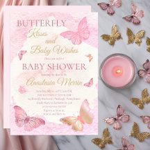 Butterfly Kisses and Baby Wish Girl Baby Shower