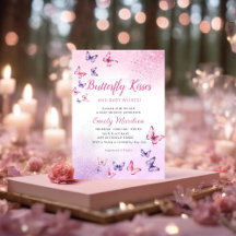 Butterfly Kisses and Baby Wish Girl Baby Shower