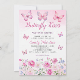 Butterfly Kisses and Baby Wish Girl Showküche Einladung