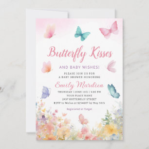 Butterfly Kisses and Baby Wish Girl Showküche Einladung