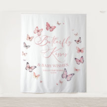 Butterfly Kisses and Baby wünscht Pink Baby Dusche