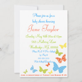 Butterfly Kisses Baby Shower Einladungen
