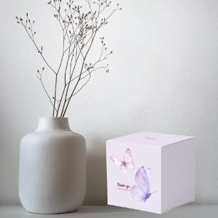 Butterfly Kisses & Baby Wish Dusche   Lila Geschenkschachtel