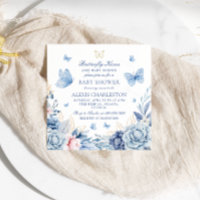 Butterfly Kisses & Baby wünscht Boy Baby Dusche