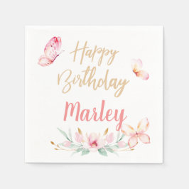 Butterfly Kisses & Birthday Wünsche, jedes zeitlic Serviette