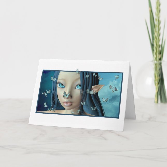 Butterfly Kisses Blank Card Karte (Vorderseite)