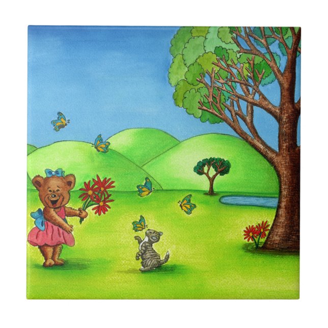 Butterfly Kisses Fliese (Vorderseite)