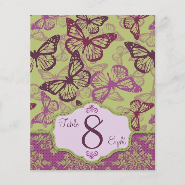 Butterfly Kisses Flirt Table Card B2 (Vorderseite)