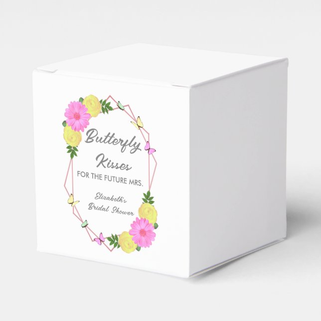 Butterfly Kisses for the Future Mrs. Brautparty Geschenkschachtel (Vorderseite)