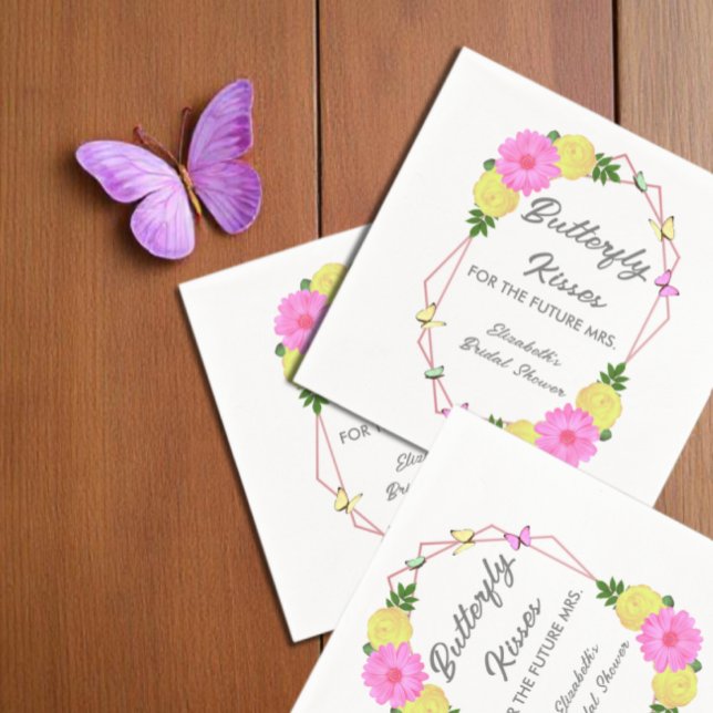 Butterfly Kisses for the Future Mrs. Brautparty Serviette (Von Creator hochgeladen)