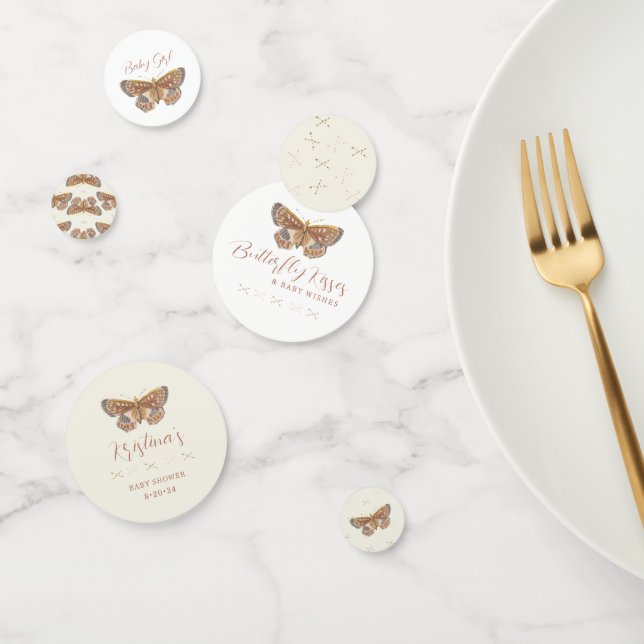 Butterfly Kisses Girl Baby Shower Konfetti (Gruppe)