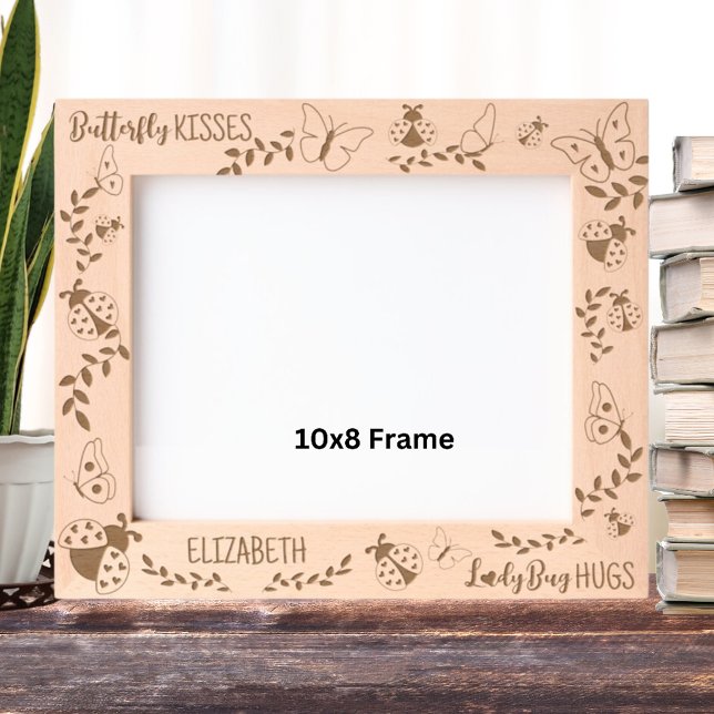 Butterfly Kisses, Ladybug Hugs Personalisiert 10x8 Geätzte Rahmen (Von Creator hochgeladen)