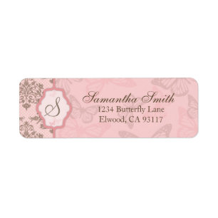 Butterfly Kisses Petal Return Label