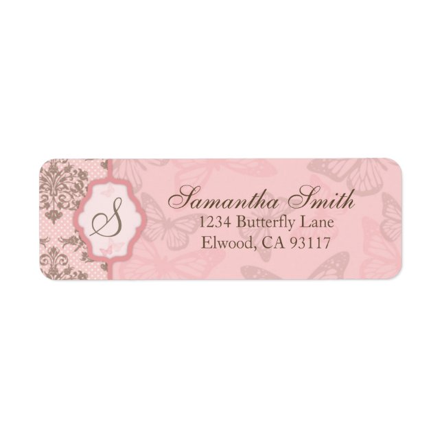 Butterfly Kisses Petal Return Label (Vorne)