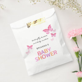 Butterfly Kisses Pink Baby Dusche Geschenktütchen