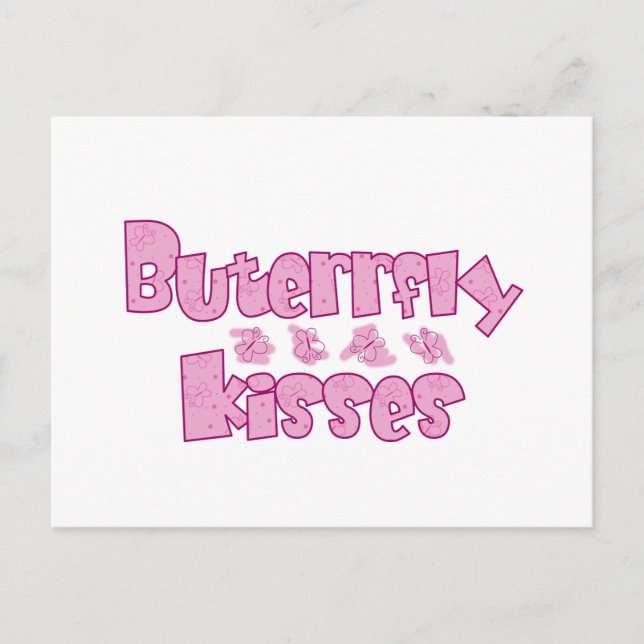 Butterfly Kisses Postkarte (Vorderseite)