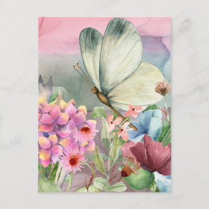 Butterfly Kisses unter Blooms Postkarte