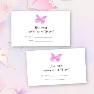 Butterfly Kisses Wie viele Bonbons Begleitkarte