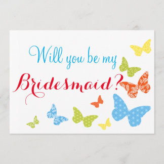 Butterfly Kisses wirst du meine Bridesmaid sein Einladung