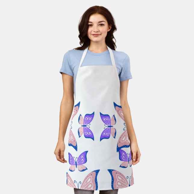 Butterfly Kitchen Apron – Cute and Colorful Cookin Schürze (Getragen)
