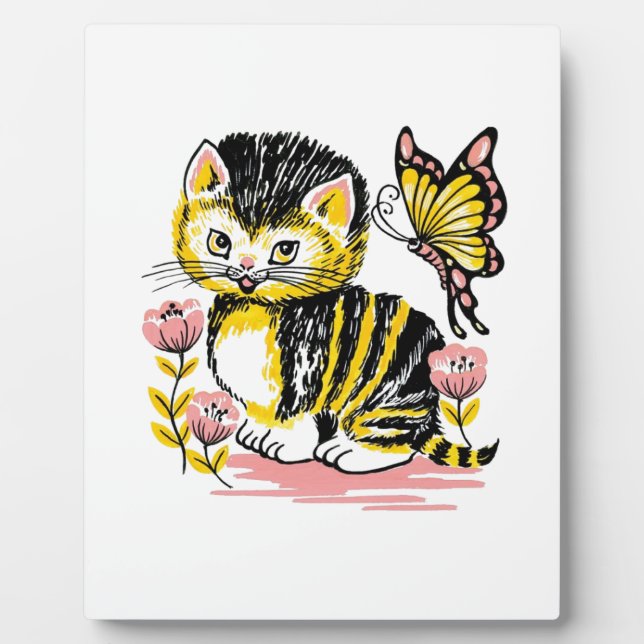 Butterfly & Kitten Fotoplatte (Vorderseite)