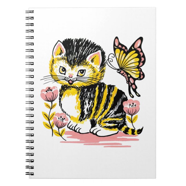 Butterfly & Kitten Notizblock (Vorderseite)