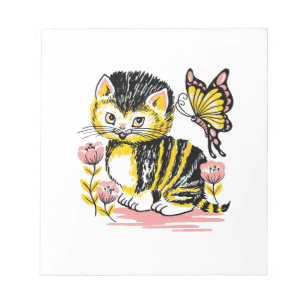 Butterfly & Kitten Notizblock