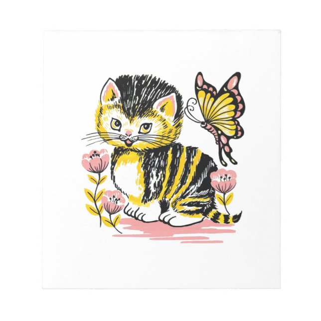 Butterfly & Kitten Notizblock (Vorderseite)