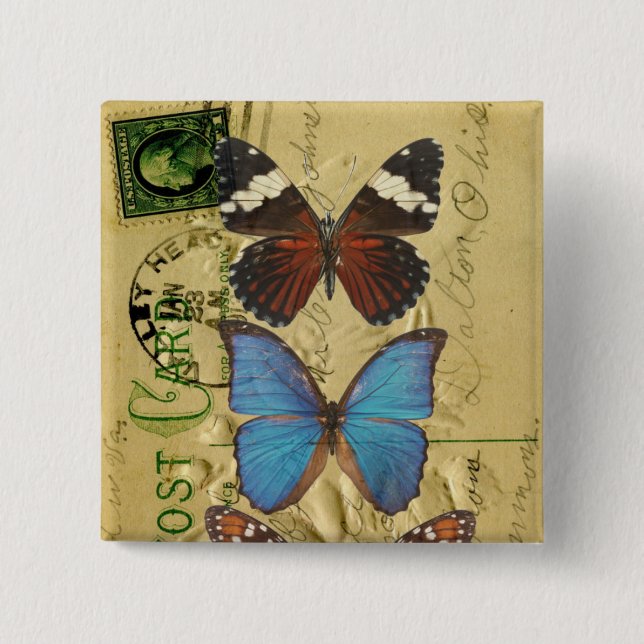 Butterfly-Kollektion Button (Vorderseite)