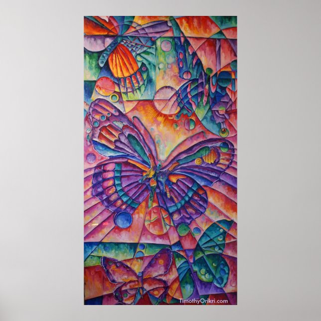 Butterfly-Komposition Canvas Print Poster (Vorne)
