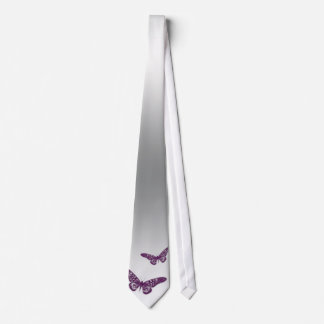 Butterfly-Krawatte Silver Lila Spargel Krawatte