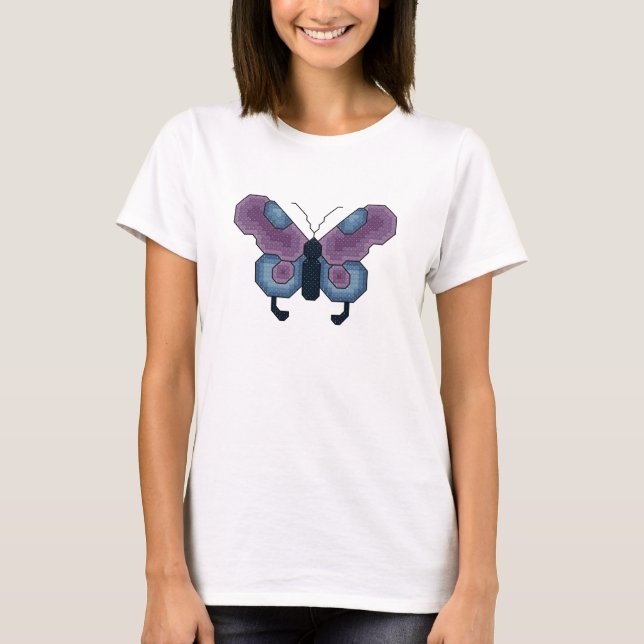 Butterfly-Kreuzstich T-Shirt (Vorderseite)