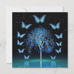 Butterfly-Kristallbaum Karte